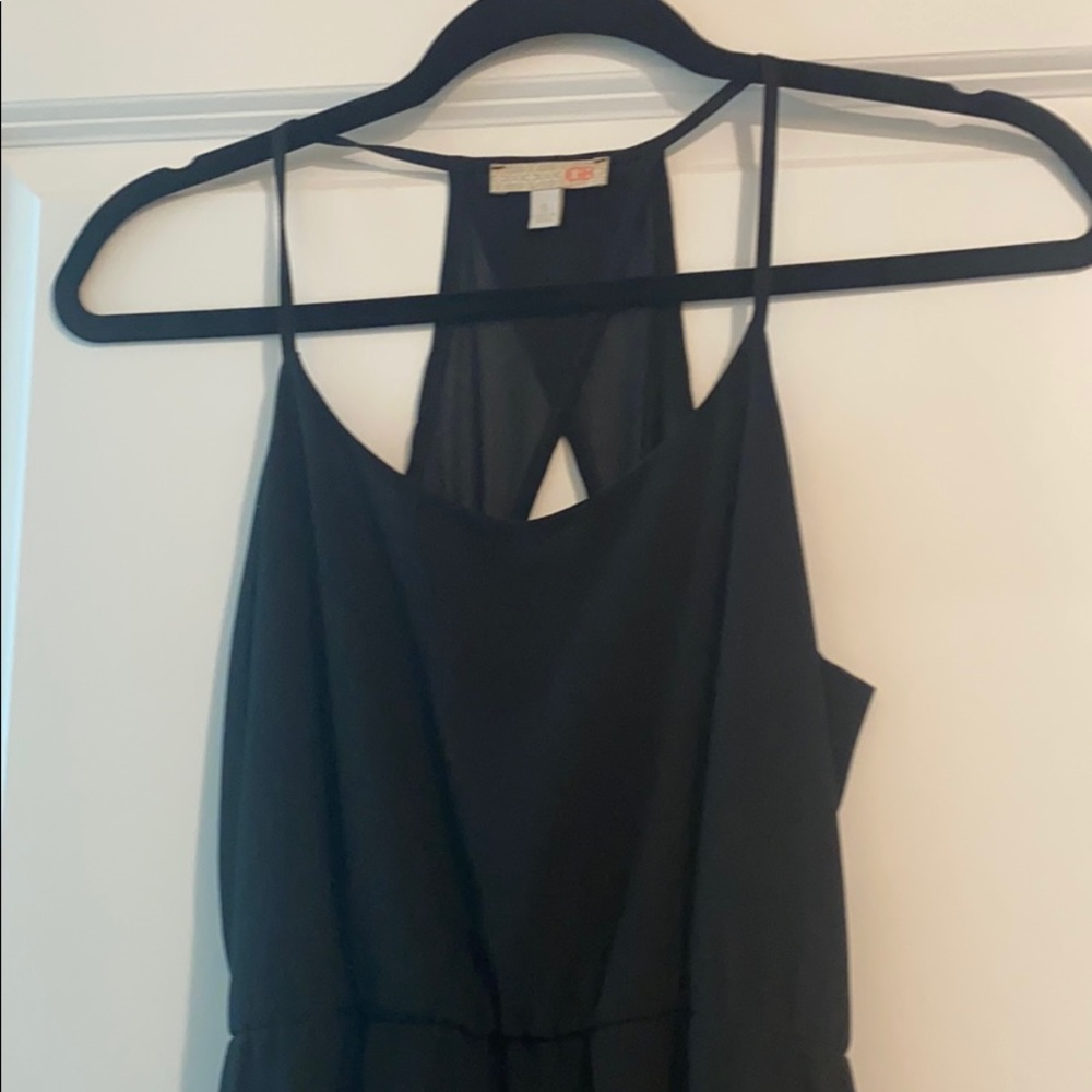 Black chiffon maxi dress